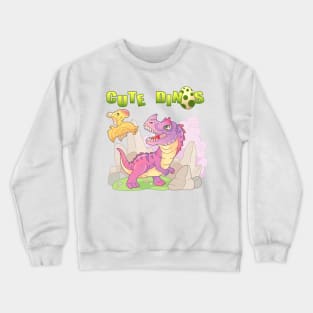 cartoon cute dinosaurs Crewneck Sweatshirt